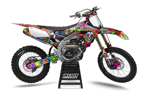 Yamaha Retro Yippies Graphics Kit - Drop Acid Not Bombs