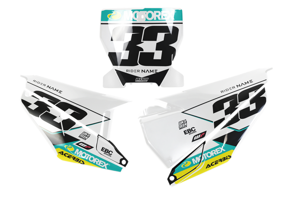 Husqvarna Race Number Plate Background Decals -  TC FC TE TX FE FS FX Models | All Years