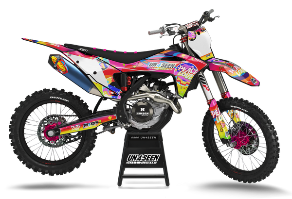 GasGas Retro Yippies Graphics Kit - Peace Love Party