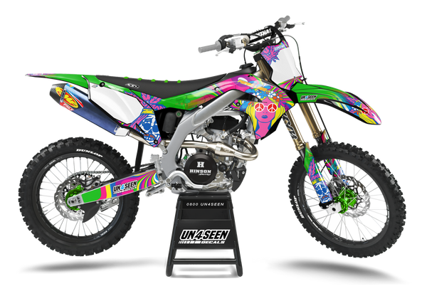 Kawasaki Retro Yippies Graphics Kit  - Bliss