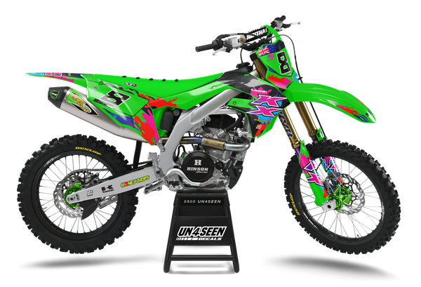 Kawasaki Retro Graphic Kit - KK KXF KDX KLX Models | All Years