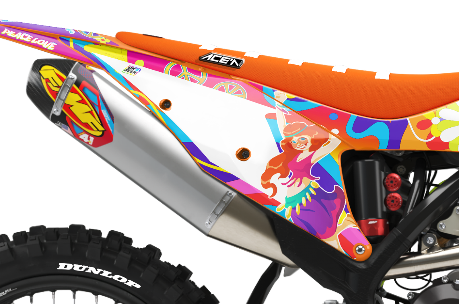 KTM Retro Yippies  Graphics Kit - Groovy Flows
