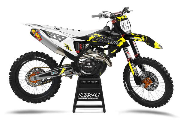 KTM  Split By Light Graphics Kit - Yellow Dash