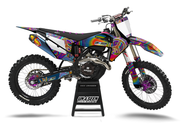Husqvarna Retro Yippies Graphics Kit - Hippi Bus Vibes