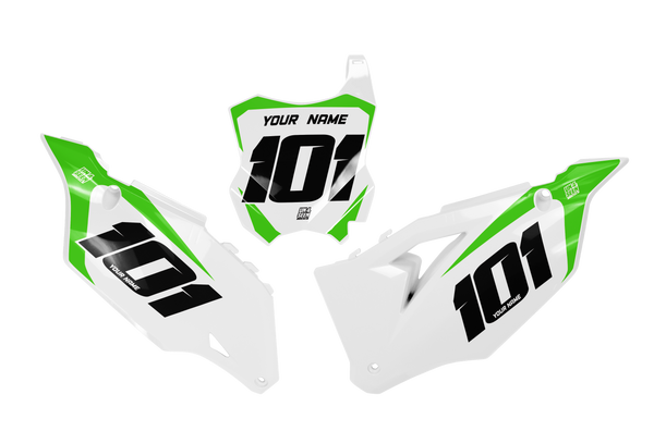 Kawasaki Bomb Number Plate Background Decals -  KK KXF KDX KLX Models | All Years