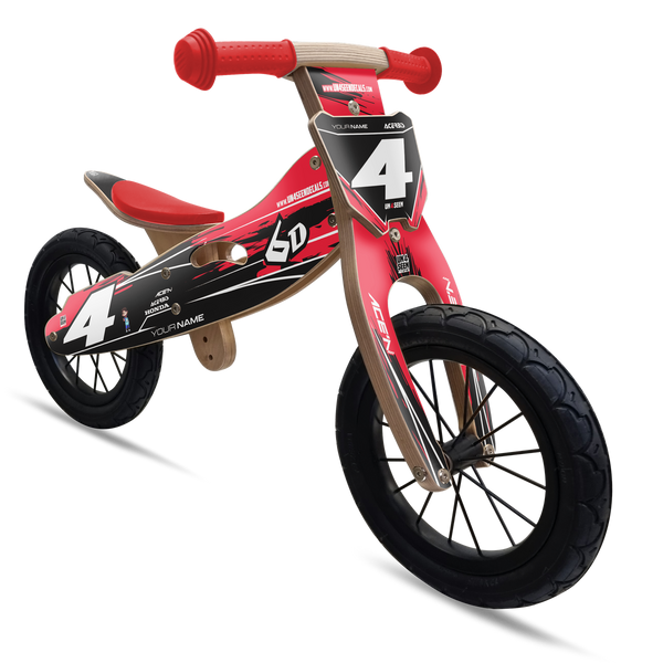 Un4seen Balance Bike - Shredded Red