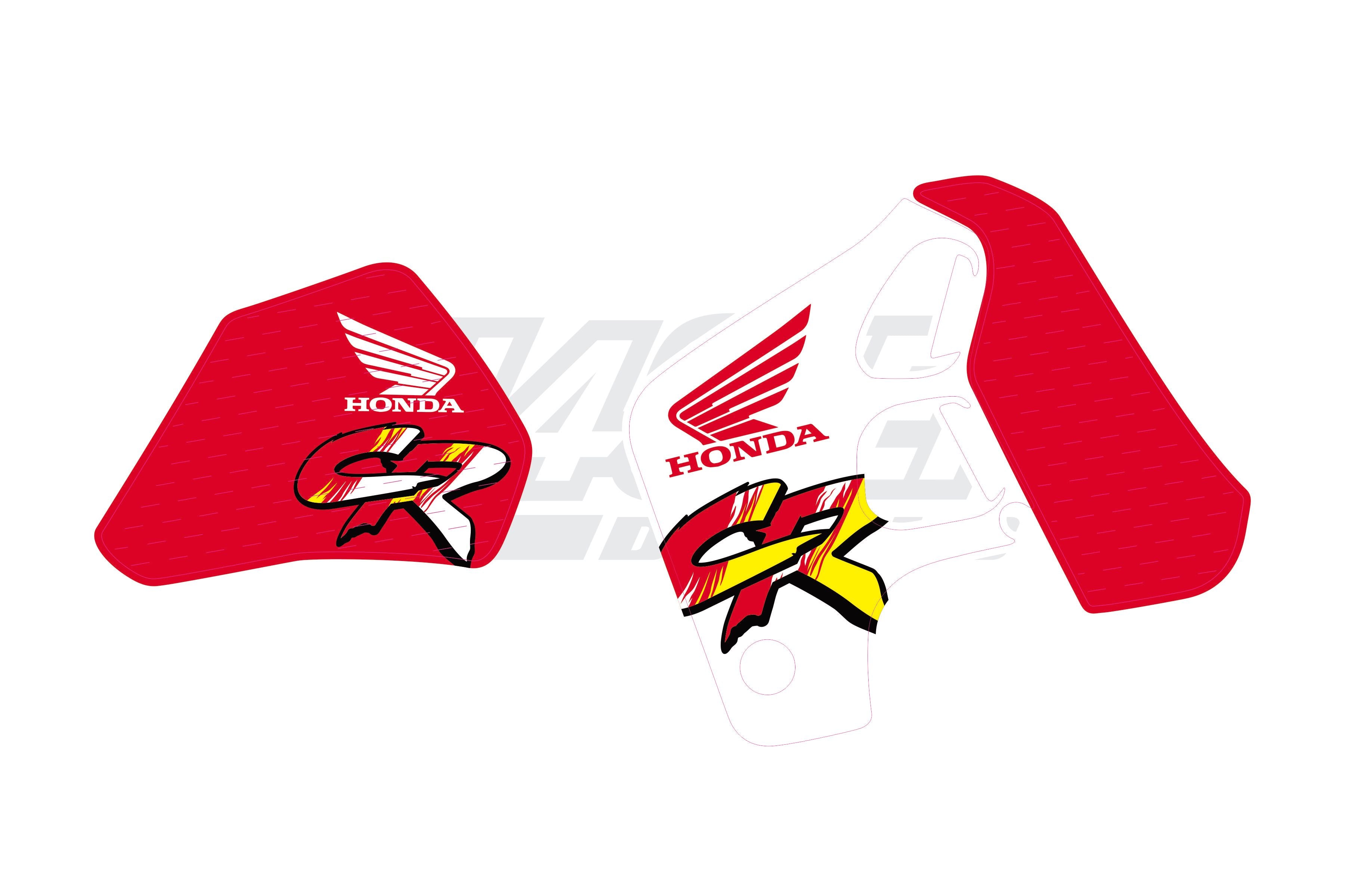 thumbnail image 2 of CRF80 2002-2013 Replica Wing Style Shroud Graphics Kit - Red Background FREE SHIPPING 2 of 4