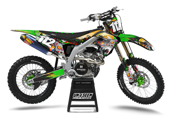 Kawasaki Hissing Kittys Graphics Kit - EVIL TOM