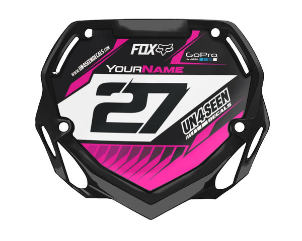Box BMX Number Plate Graphics - Shade Pink