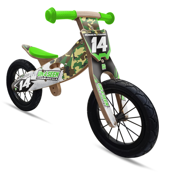 Un4seen Balance Bike - Camo Green