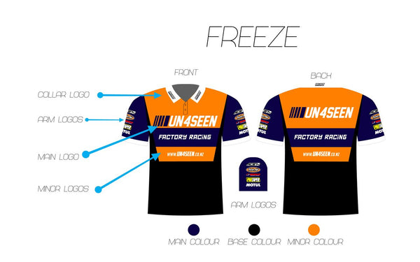 Custom Made Pitshirts / Polo Tops - Freeze