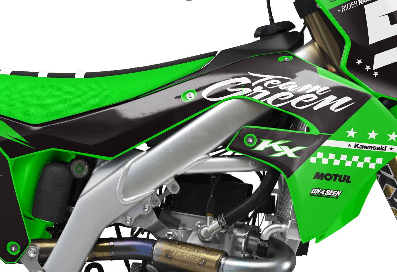 Kawasaki Graphics Kit - Fasthouse green