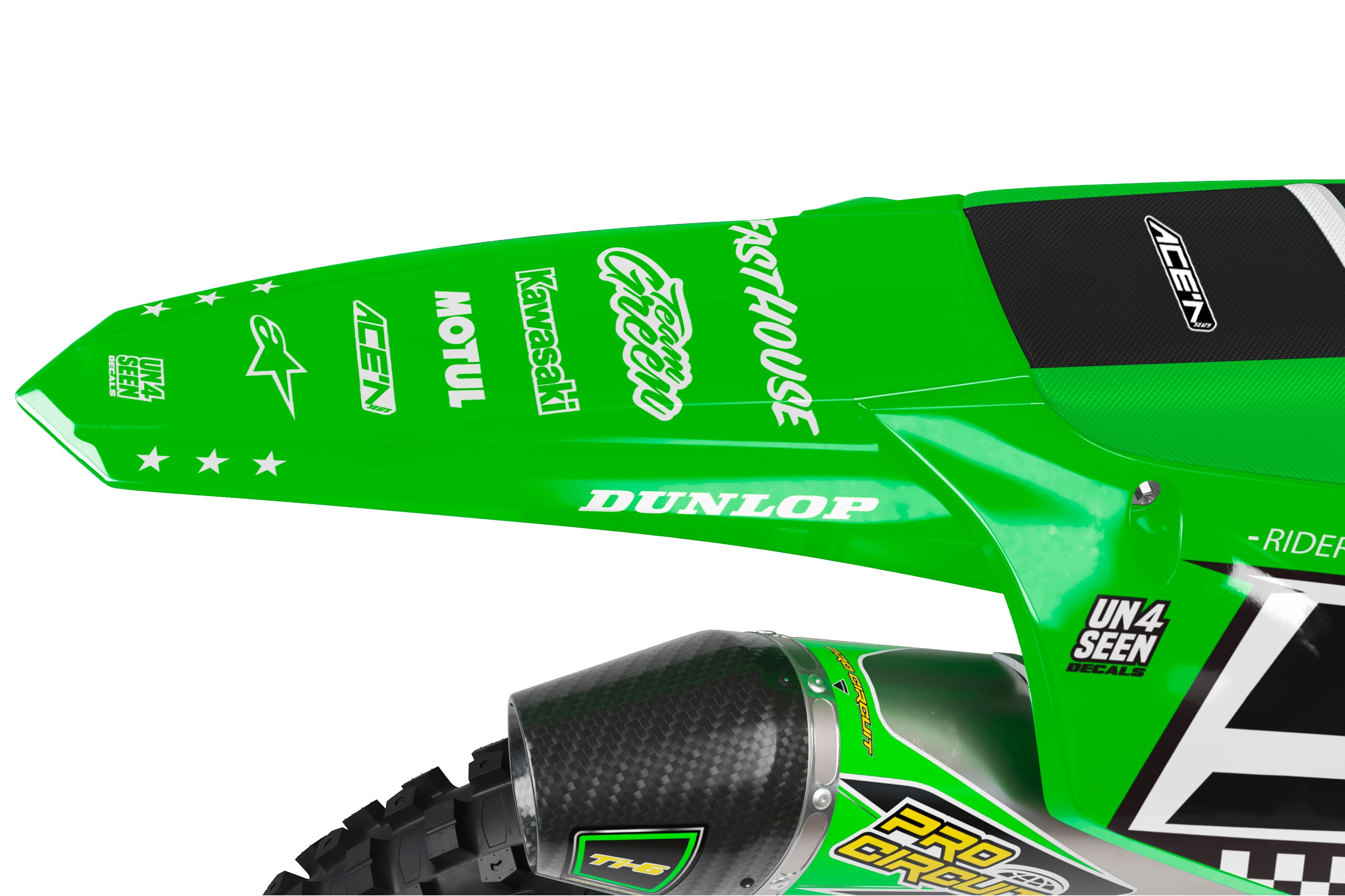 Kawasaki Graphics Kit - Fasthouse green