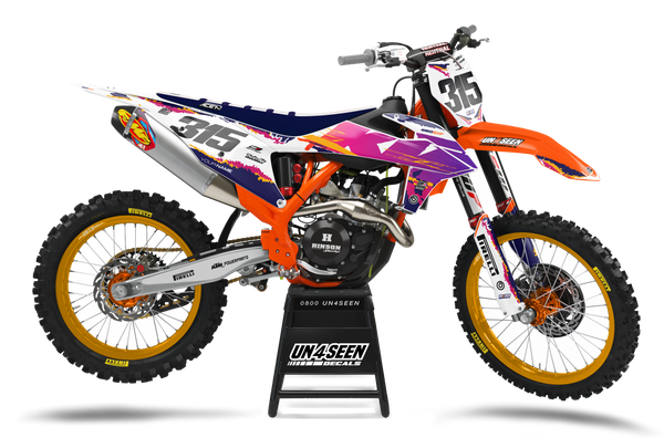 KTM Vice Orange White Graphic Kit - SX SXF XC XCF EXC EXCF Models | All Years