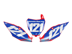 Honda Troy Number Plate Background Decals - CRF CR XR Models | All Years