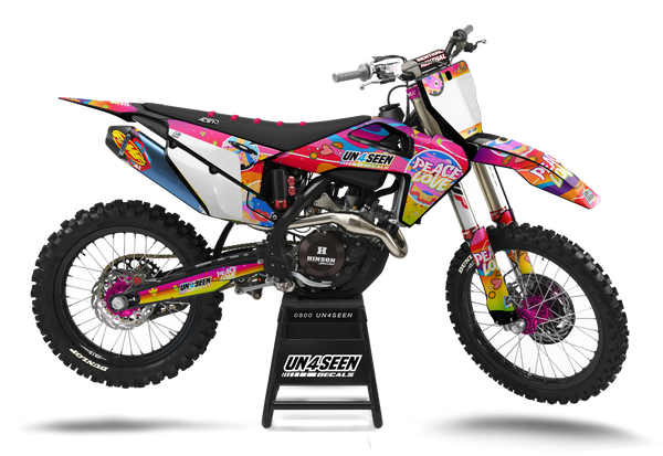 Husqvarna Retro Yippies Graphics Kit - Peace Love Party
