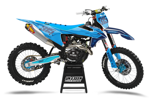KTM Zap Blue Graphic Kit - SX SXF XC XCF EXC EXCF Models | All Years