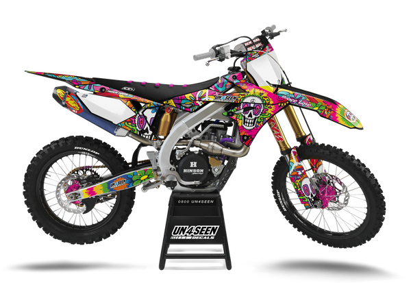 Suzuki Retro Yippies Graphics Kit - Drop Acid Not bombs