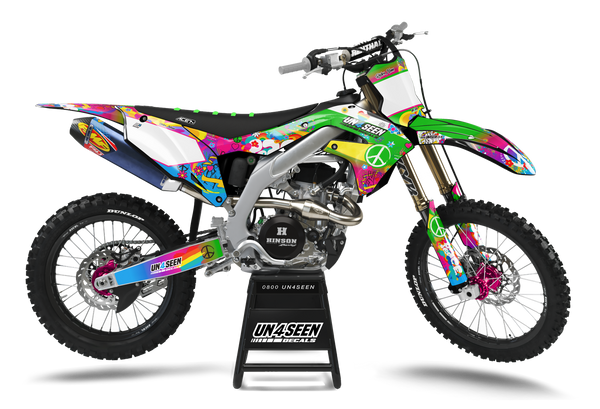 Kawasaki Retro Yippies Graphics Kit  - Bliss