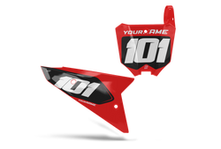 Honda Number Background Decals -Rush Black