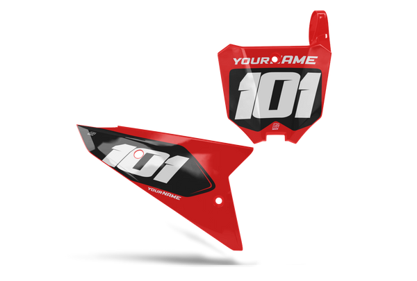 Honda Number Background Decals -Rush Black