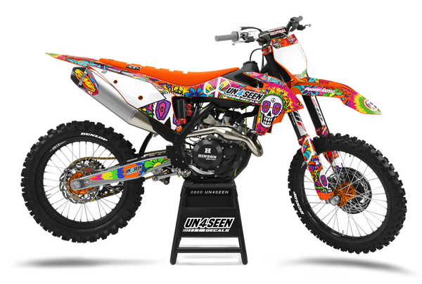 KTM Retro Yippies  Graphics Kit - Drop Acid Not Bombs