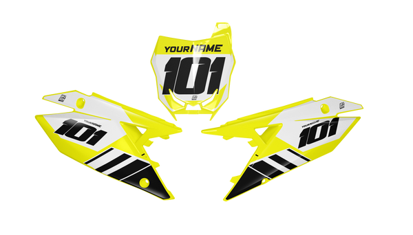 Suzuki Hurtle Number Plate Background Decals -RMZ RM RMX DR DRZ JR Models | All Years