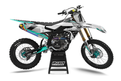 Yamaha Sparked Aqua Graphic Kit - YZ YZF WR TTR PW Models | All Years