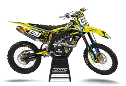 Suzuki Knight Yellow Graphic Kit - RMZ RM RMX DR DRZ JR Models | All Years