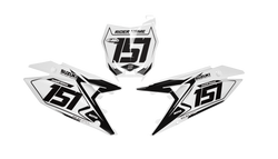 Suzuki White Number Background - RMZ RM RMX DR DRZ JR Models | All Years