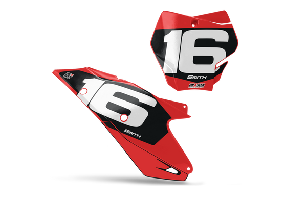 GASGAS John Number Plate Background Decals - MC EC ES EX Models | All Years