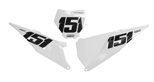 KTM Clean White Number Background - SX SXF XC XCF EXC EXCF Models | All Years