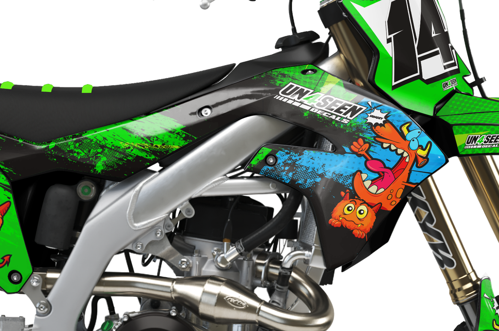 Kawasaki  Moaning Monsters Graphics Kit - Sneaky & Dopey