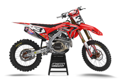 Honda Stock Zoom Red Graphic Kit - CRF CR XR Models | All Years
