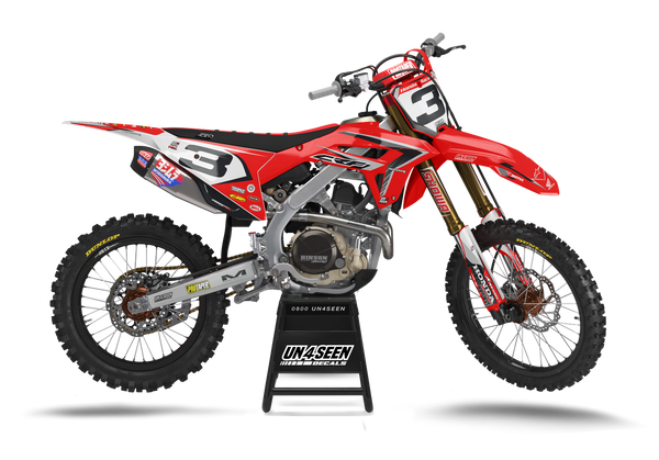 Honda Stock Zoom Red Graphic Kit - CRF CR XR Models | All Years