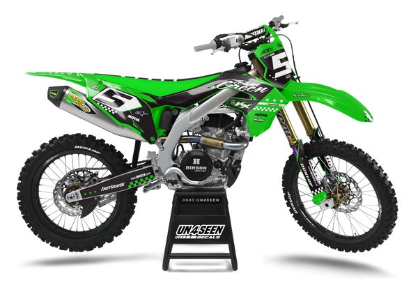 Kawasaki Fasthouse Green Graphic Kit - KK KXF KDX KLX Models | All Years