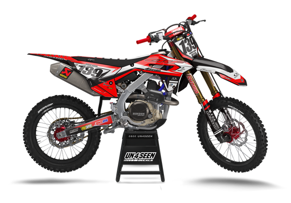 Honda Rile Red Graphic Kit - CRF CR XR Models | All Years