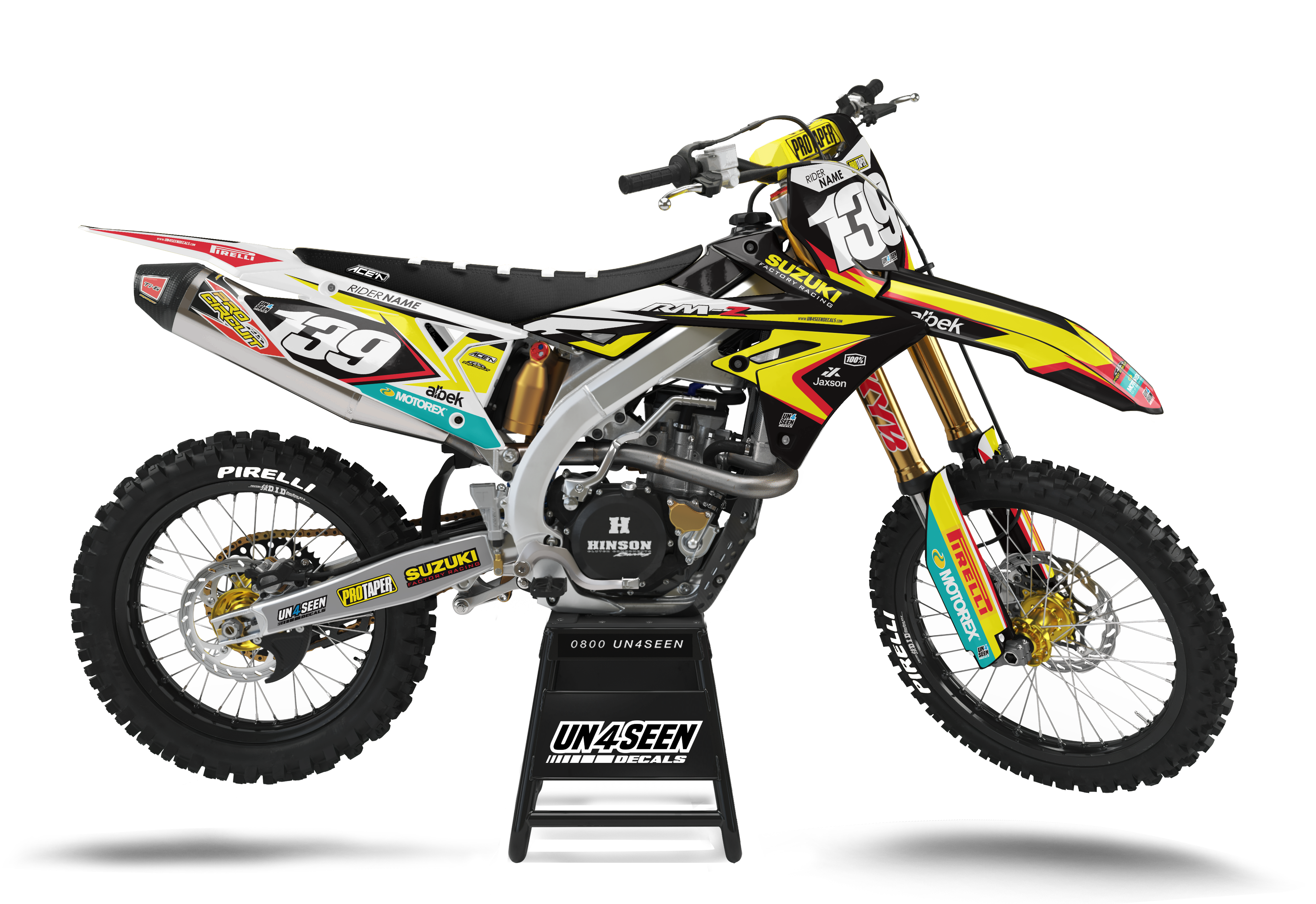 Suzuki Graphics Kit - Yowl Yellow New Zealand