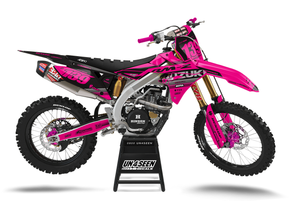 Suzuki Hoist Pink Graphic Kit - RMZ RM RMX DR DRZ JR Models | All Years