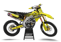 Suzuki Hoist Yellow Graphic Kit - RMZ RM RMX DR DRZ JR Models | All Years