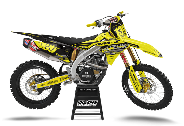 Suzuki Hoist Yellow Graphic Kit - RMZ RM RMX DR DRZ JR Models | All Years