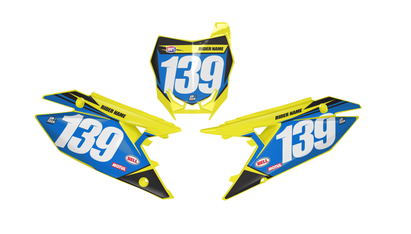 Suzuki Luck Number Plate Background Decals -RMZ RM RMX DR DRZ JR Models | All Years