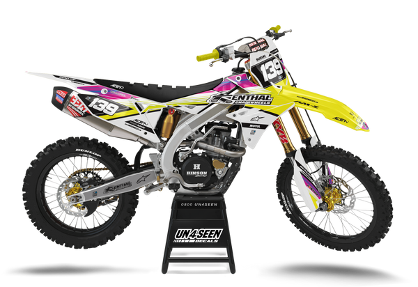 Suzuki Raze Pink Graphic Kit - RMZ RM RMX DR DRZ JR Models | All Years