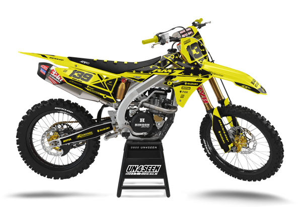 Suzuki Major Yellow Graphic Kit - RMZ RM RMX DR DRZ JR Models | All Years