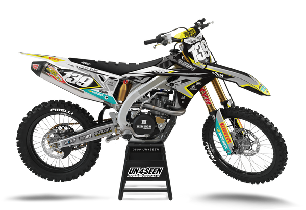 Suzuki Yowl Grey Graphic Kit - RMZ RM RMX DR DRZ JR Models | All Years