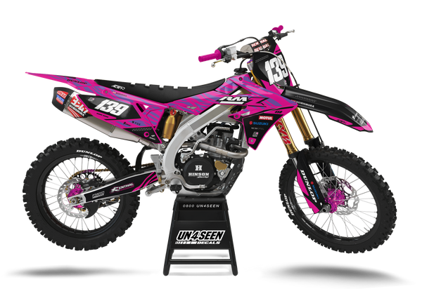 Suzuki Zebz Pink Graphic Kit - RMZ RM RMX DR DRZ JR Models | All Years