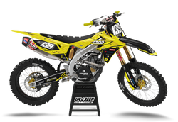 Suzuki Zebz Yellow Graphic Kit - RMZ RM RMX DR DRZ JR Models | All Years