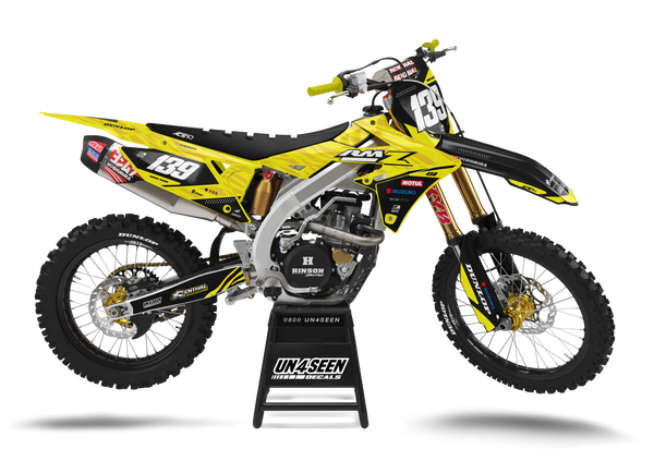 Suzuki Zebz Yellow Graphic Kit - RMZ RM RMX DR DRZ JR Models | All Years