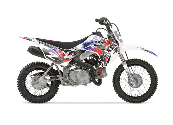 Honda Skull Flyer Red Graphic Kit - CRF CR XR Models | All Years