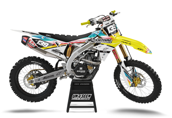 Suzuki Raze Aqua Graphic Kit - RMZ RM RMX DR DRZ JR Models | All Years